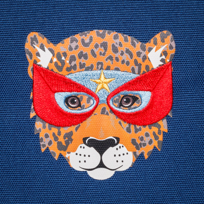 City Bag Supercats by Jeune Premier – blue boys’ gym and swim bag with superhero cat print