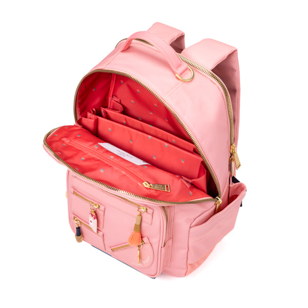 Organizer Backpack Bobbie - Smiley Cherry Red