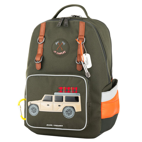 Trendy backpack for boys from 6 years. The Jeune Premier New Bobbie Camp Life is a rework of the classic Bobbie model.