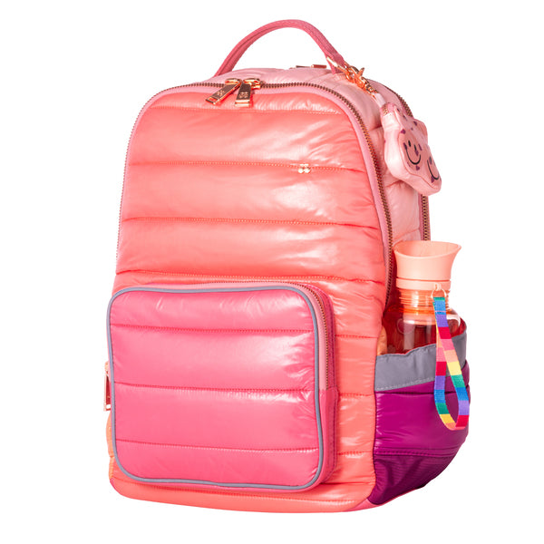 Trendy backpack for children from 6 years. The New Bobbie Puffer Pink is a rework of the classic Bobbie model.