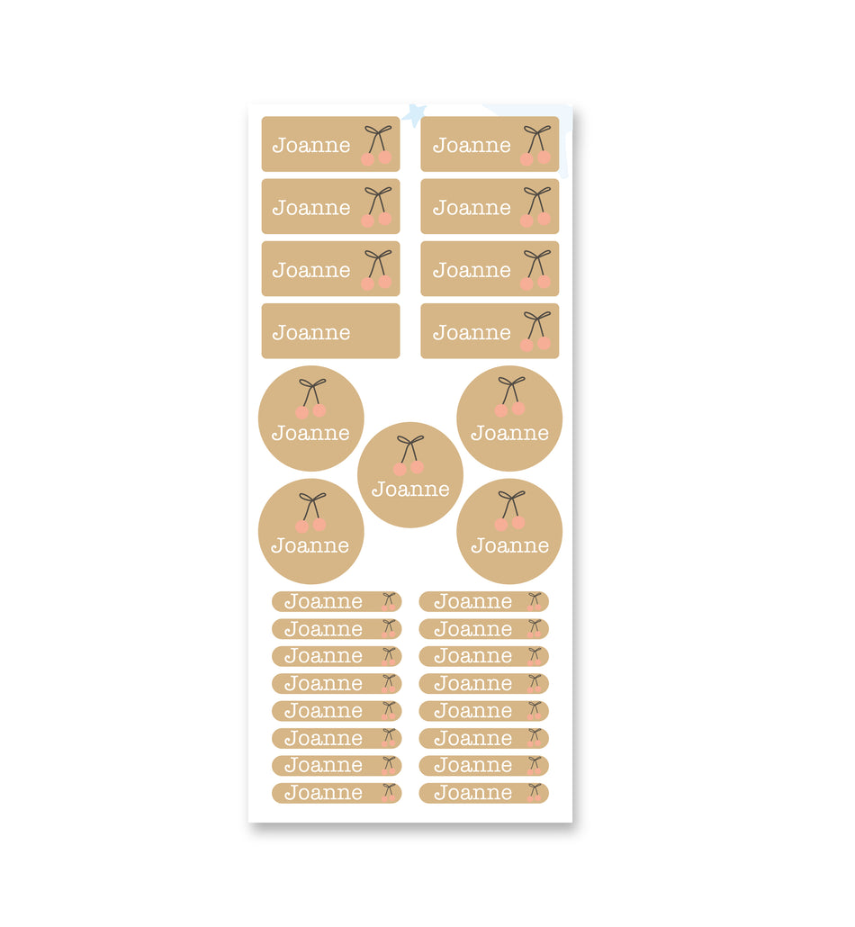 Name Label Set - Cherry Pompon