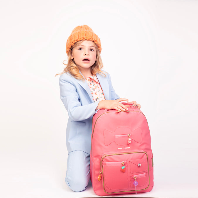 Trendy backpack for children from 6 years. The New Bobbie Candy is a rework of the classic Bobbie model. 