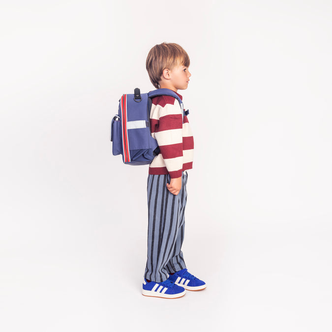 Child wearing Jeune Premier Ralphie Porsche preschool backpack