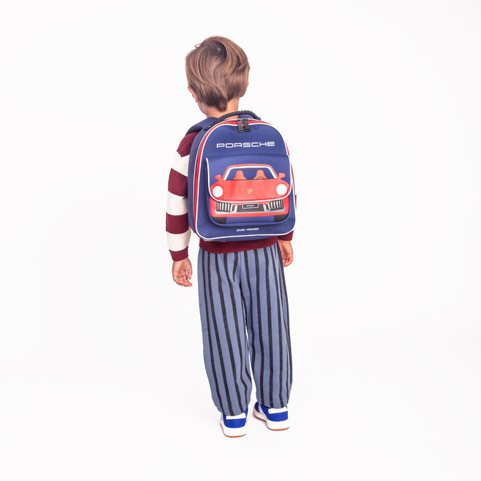 Toddler with Jeune Premier Ralphie Porsche backpack - lifestyle
