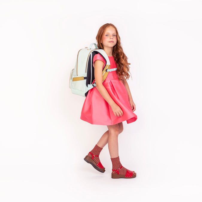 Child with Jeune Premier New Bobbie school bag Le Petit Chef - lifestyle