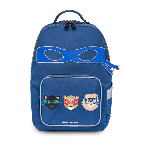 Jeune Premier New Bobbie Supercats ergonomic school backpack for boys, front view