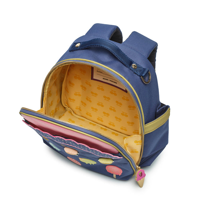 Jeune Premier Backpack Ralphie Disco Dip – ergonomic toddler backpack for girls aged 2–5, inside view