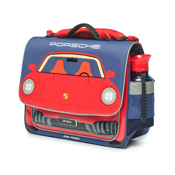 Jeune Premier It Bag Midi Porsche school bag - side view with water bottle