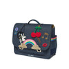 Jeune Premier It Bag Midi Lady Gadget Blue – side view ergonomic schoolbag