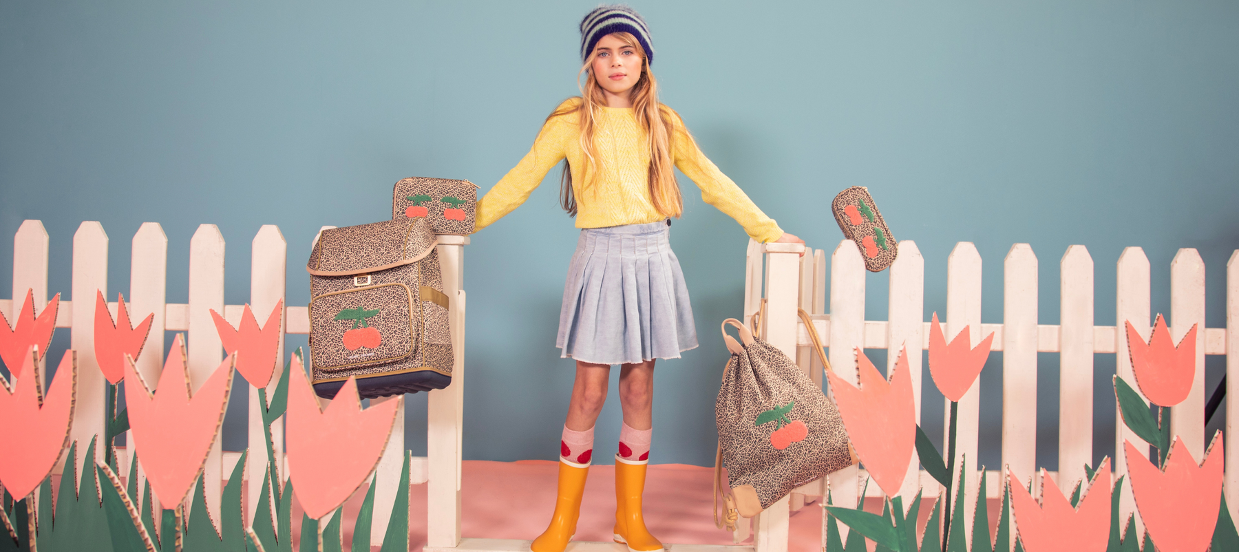 Jeune Premier Ergomaxx ergonomic backpack Leopard Cherry