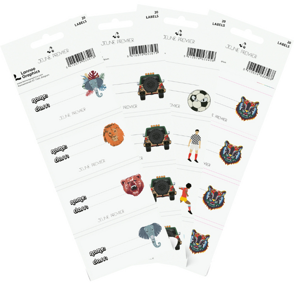 All-in-one stickers, labels & wrapping set - Boys