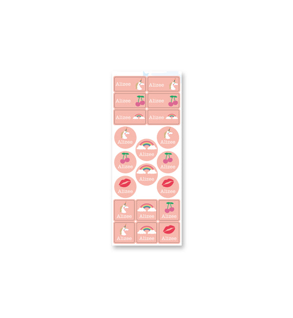 Clothing Label Set - Lady Gadget Pink