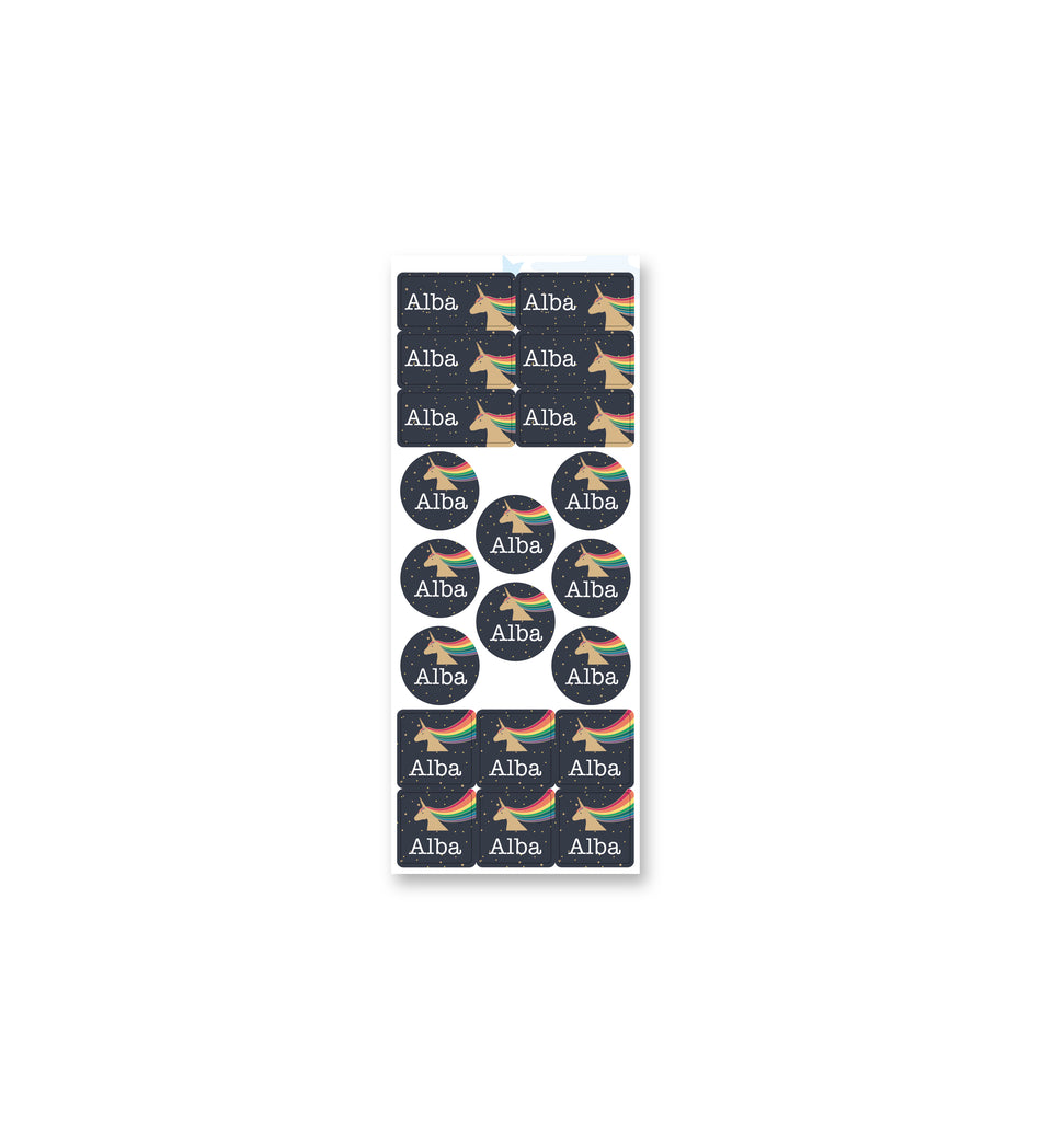 Clothing Label Set - Unicorn Gold