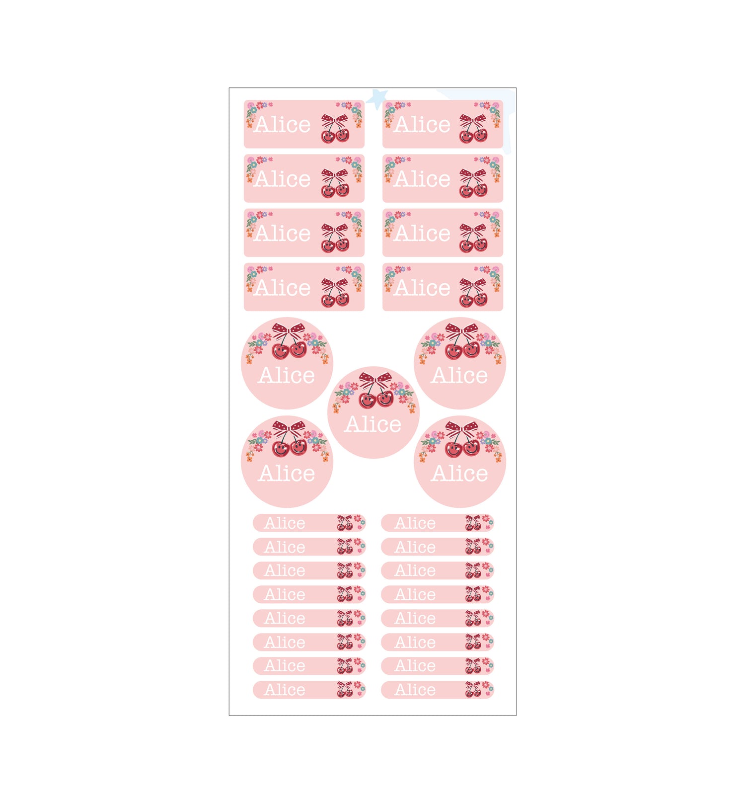 Name Label Set - Berry Cute