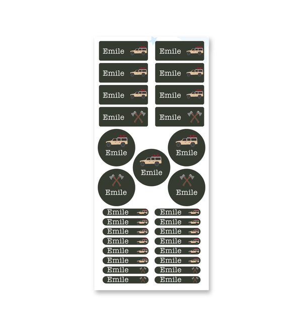 Name Label Set - Camp Life