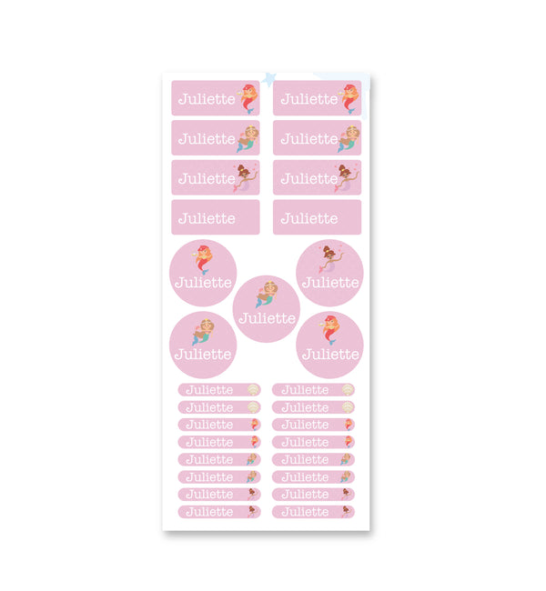 Name Label Set - Mermaids
