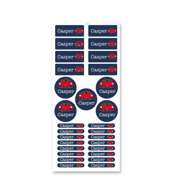Name Label Set - Porsche